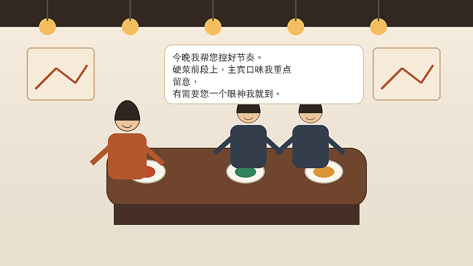 商务宴请桌访示范